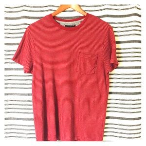 Banana Republic Red Textured Crew Neck T-Shirt